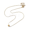 Ion Plating(IP) 304 Stainless Steel Round Ball Pendant Necklaces for Women NJEW-D056-01A-01G-1