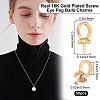 50Pcs Brass Screw Eye Peg Bails Charms KK-BBC0003-45-2