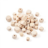 Craftdady 400Pcs 4 Style Natural Wooden Beads WOOD-CD0001-14-11