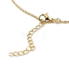 Golden Plated Brass Micro Pave Cubic Zirconia Pendant Necklaces NJEW-L178-02G-04-3