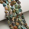 Raw Rough Natural HuBei Turquoise Beads Strands G-A322-B03-01-1