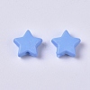 Opaque Acrylic Beads SACR-WH0002-07B-1