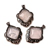 Natural Rose Quartz Pendants G-A297-03R-19-1
