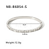 304 Stainless Steel Pave Cubic Zirconia Bangles FS-WG09E60-05-1