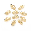 Brass Cubic Zirconia Peg Bails Pendants KK-I698-04G-1