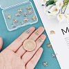 18Pcs 3 Colors Brass Micro Pave Blue Cubic Zirconia Charms FIND-AR0002-01-3