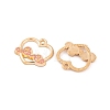 Light Gold Plated Alloy Enamel Pendants FIND-Q100-07KCG-3