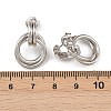 304 Stainless Steel Twist Ring Stud Earrings EJEW-P324-05P-5