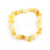Natural Yellow Jade Chips Beaded Stretch Bracelet for Women LS-PW-WG72437-18-1