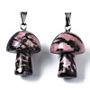 Natural Rhodonite Pendants G-N0325-10C-2