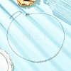 304 Stainless Steel Religion Cross Link Chain Necklaces for Women NJEW-JN06157-1