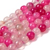 Dyed & Heated Natural Agate Beads Strands G-P539-D01-06-1