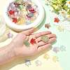 80Pcs 8 Colors Baking Paint Transparent Glass Pendants DGLA-FS0004-29-4