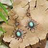 Bohemian Style Alloy Resin Dangle Earrings WG64A01-08-1