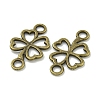 Tibetan Style Alloy Shamrock Connector Charms TIBE-I026-6013AB-2