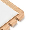 12-Slot Bamboo L-Shaped Necklace Organizer Display Stands with Imitation Leather Mat NDIS-F005-01A-4