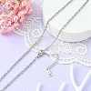 304 Stainless Steel Rope Chain Necklace for Men Women NJEW-YW0001-08-5
