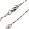 304 Stainless Steel Oval Link Chain Necklaces for Women NJEW-G150-01P-2