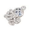 Brass Micro Pave Cubic Zirconia Pendants KK-L261-14B-P-2