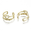 Brass Cuff Earrings EJEW-T046-24G-NF-2