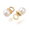 Brass ABS Imitation Pearl Pendants KK-B121-01G-2