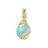 Brass Enamel Pendants RB-CBA2CEF-02G-03-1