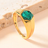 304 Stainless Steel with Cubic Zirconia Finger Rings FS-WG76F9A-36-1