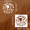 PET Hollow Out Drawing Painting Stencils DIY-WH0391-0709-2