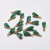 Antique Golden Plated Brass Enamel teardrop LS-X-KK-Q571-01F-1