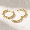 Rack Plating Brass Micro Pave Cubic Zirconia Hoop Earrings EJEW-H143-15G-01-2