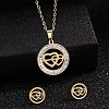 Ring 201 Stainless Steel Crystal Rhinestone Pendant Necklaces & Stud Earrings Sets FS-WGA12F6-05-1