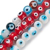 Handmade Evil Eye Lampwork Bead Strands LAMP-M015-01-1