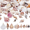 96Pcs 8 Styles Shell Pendants PALLOY-WR00034-1