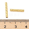 Brass Textured Tube Beads KK-H532-01C-G-3