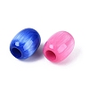 Opaque Acrylic Imitation Cat Eye European Beads OACR-N161-02-2