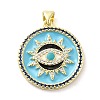 Real 18K Gold Plated Brass Clear Cubic Zirconia Pendants KK-A198-09G-03-1