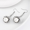 304 Stainless Steel & Resin Pearl Dangle Earrings WG17434-01-3
