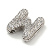 Platinum Plated Brass Micro Pave Cubic Zirconia Pendants KK-L073-001P-M-2