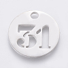 Non-Tarnish 304 Stainless Steel Pendants STAS-F233-31-P-1