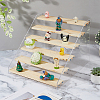 Rectangle Acrylic with Wood Minifigures Organizer Display Risers ODIS-WH0038-102D-3