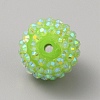 Chunky Resin Rhinestone Bubblegum Ball Beads RESI-CJC0025-02C-2