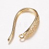 Brass Micro Pave Cubic Zirconia Earring Hooks ZIRC-A008-09G-2