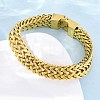 304 Stainless Steel Wheat Chain Bracelets for Women Men BJEW-R018-12G-2