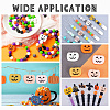 20Pcs 5 Colors Pumpkin Jack-O'-Lantern Halloween Food Grade Eco-Friendly Silicone Beads SIL-AR0001-10-6