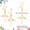 3 Pairs 3 Colors 3D Umbrella Acrylic Dangle Earrings EJEW-AN0002-97-7