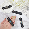4Pcs 4 Styles PU Leather with Alloy Scarf Clips FIND-CL0002-27-3