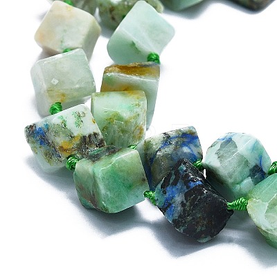 Natural Chrysocolla and Lapis Lazuli Beads Strands G-K245-G01-01-1