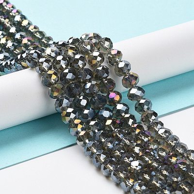 Electroplate Glass Beads Strands EGLA-A044-T6mm-B16-1