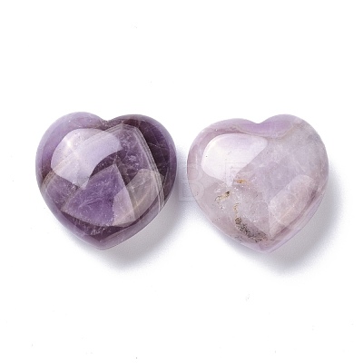 Natural Amethyst Heart Love Stone G-Z020-06-1