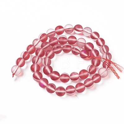 Synthetic Moonstone Beads Strands G-F142-6mm-07-1